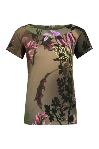 Top tropische print