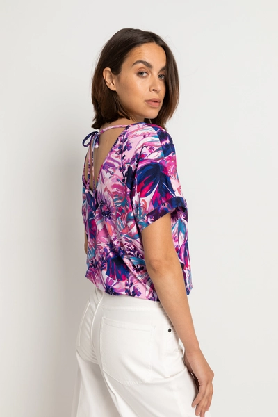 Top tropische print