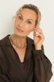 Transparante blouse met brede kraag