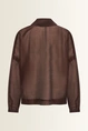 Transparante blouse met brede kraag
