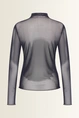 Transparante mesh top met col