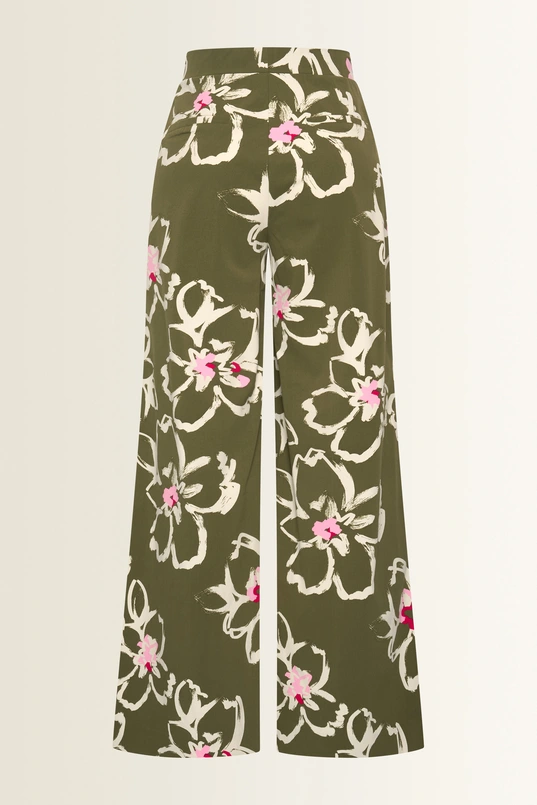 Travel broek bloemendessin