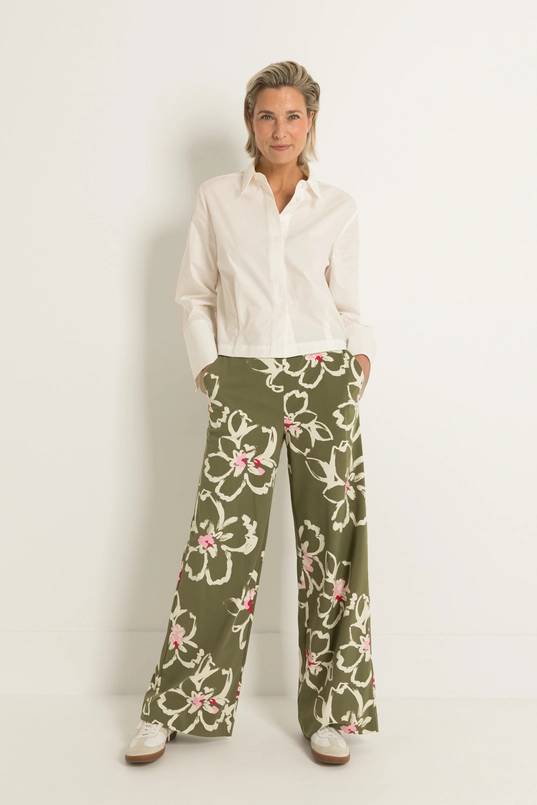Travel broek bloemendessin