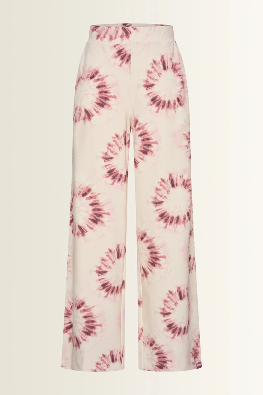Travel broek in tie-dye dessin