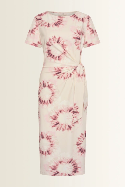 Travel jurk in tie-dye dessin