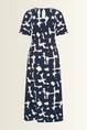 Travel maxijurk met grafische print