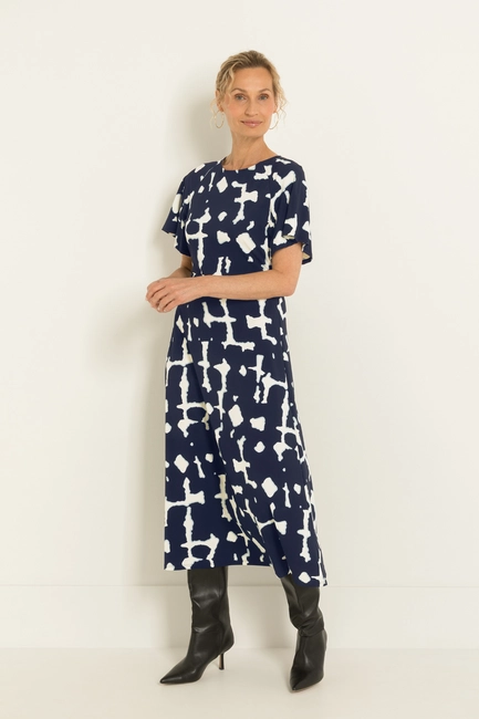 Travel maxijurk met grafische print