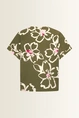 Travel top bloemendessin
