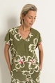 Travel top bloemendessin