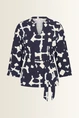 Travel top in kimonomodel met print