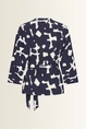 Travel top in kimonomodel met print