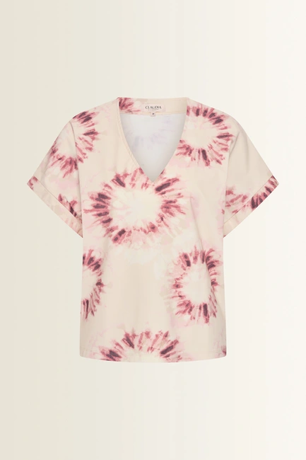 Travel top in tie-dye dessin