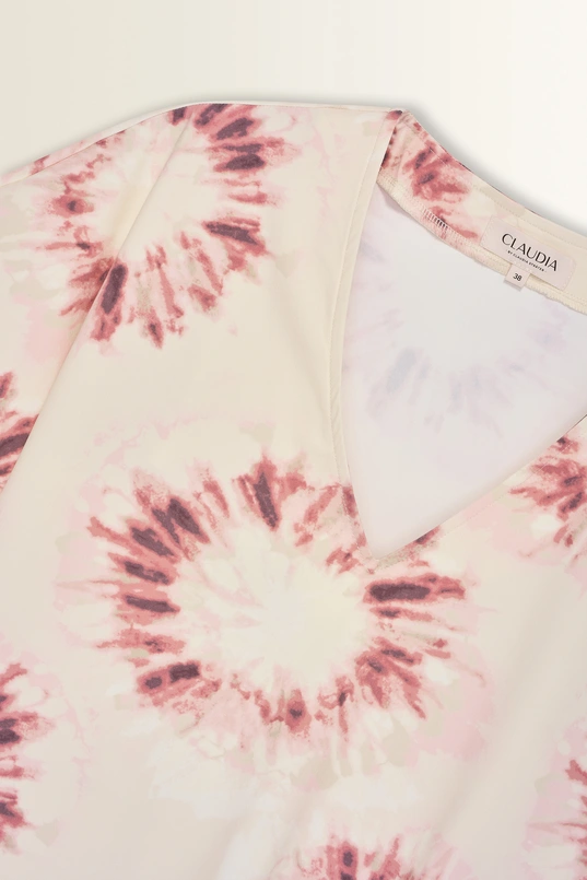 Travel top in tie-dye dessin