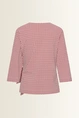 Travel top met overslag en strikdetail