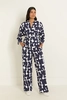 Travel wide-leg broek met print