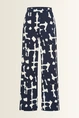 Travel wide-leg broek met print