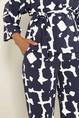 Travel wide-leg broek met print