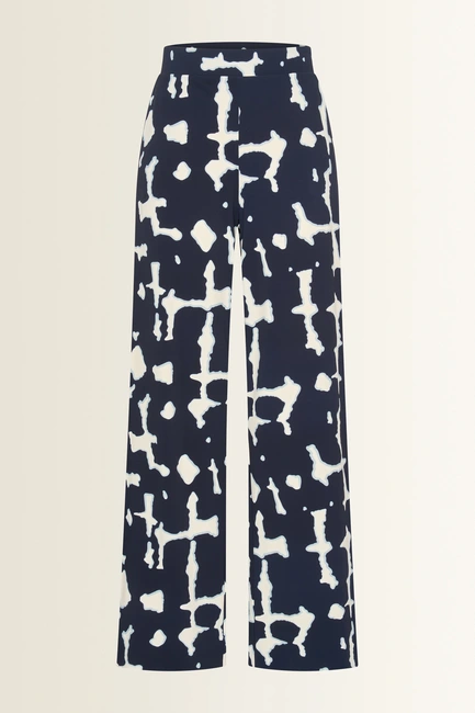 Travel wide-leg broek met print