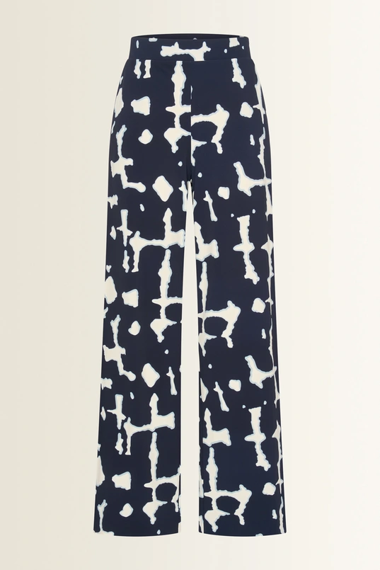 Travel wide-leg broek met print