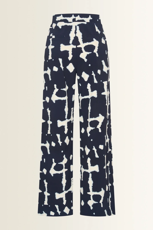 Travel wide-leg broek met print
