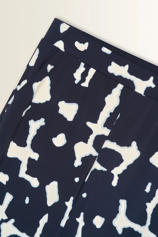 Travel wide-leg broek met print