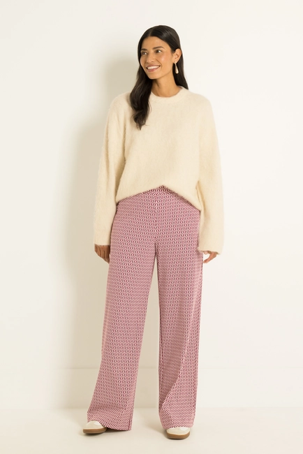 Travelbroek met grafische print