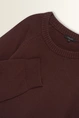 Trui met cashmere en afgeronde zoom