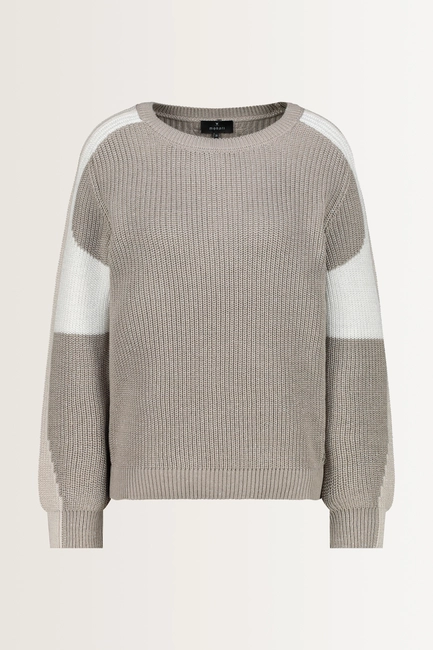 Trui met glitterdetails en colourblock Monari