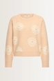 Trui met jacquard-bloemen