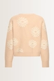 Trui met jacquard-bloemen