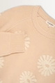 Trui met jacquard-bloemen