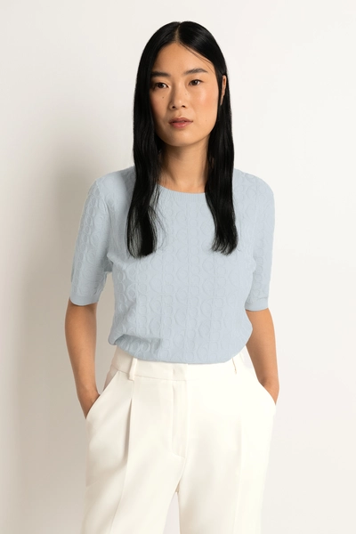Trui met jacquard logo