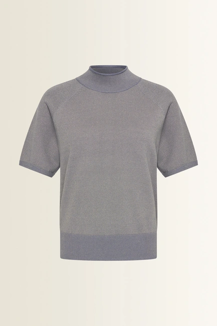 Trui met korte col en lurex-effect