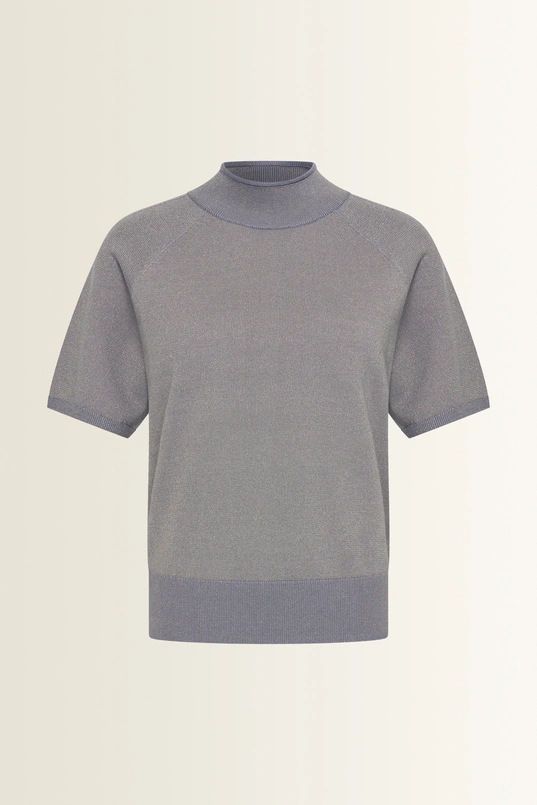 Trui met korte col en lurex-effect