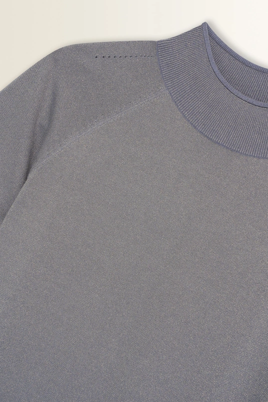Trui met korte col en lurex-effect