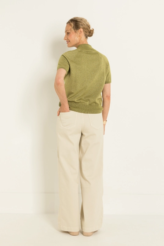 Trui met korte col en lurex-effect