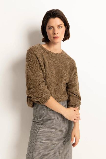 Trui tweed-look lurex