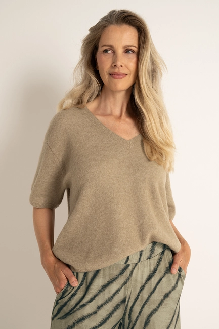 Trui van zachte alpaca wolmix