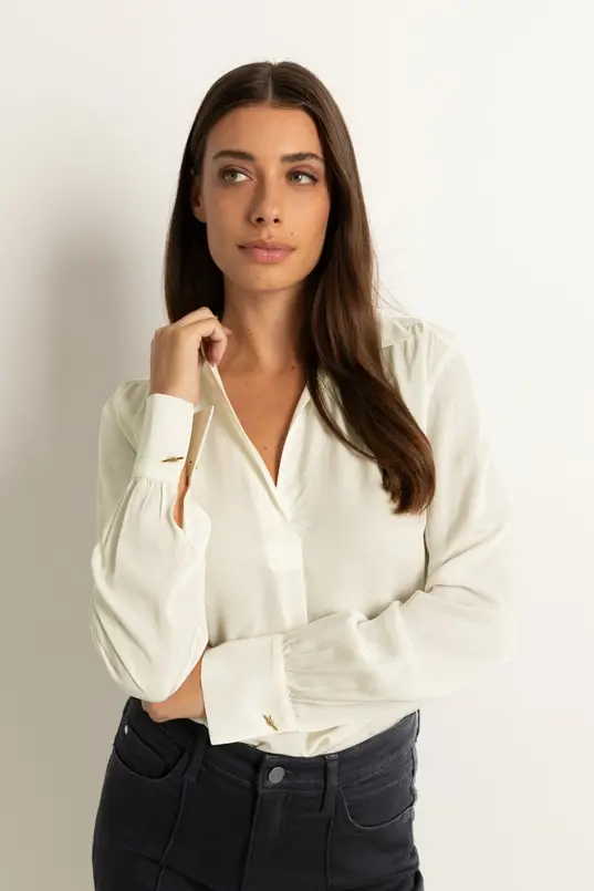 Tuniekblouse in crêpe