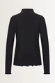 Turtleneck top met metallic glans