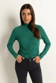Turtleneck top met rimpeldetails