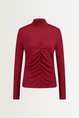 Turtleneck top met rimpeldetails