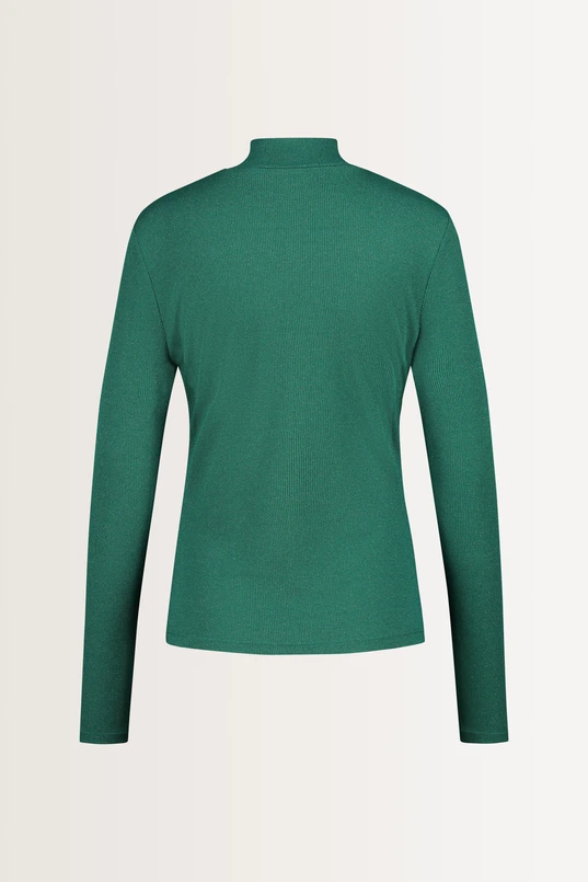 Turtleneck top met rimpeldetails