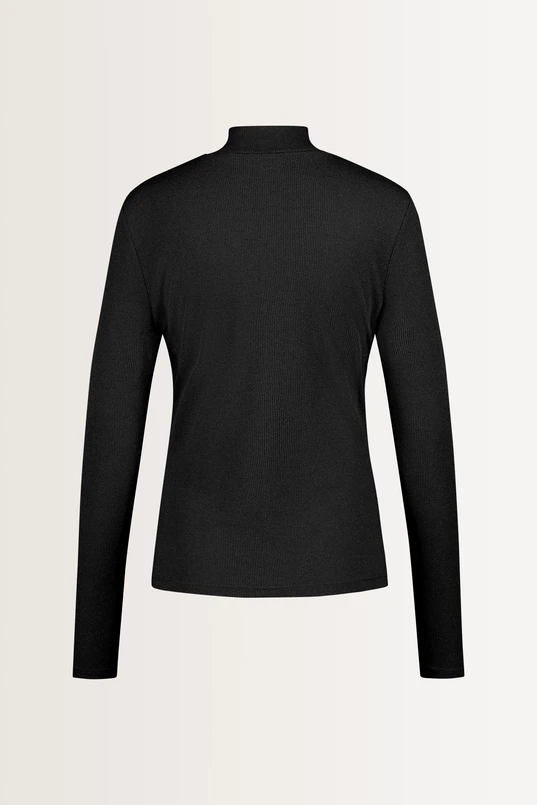 Turtleneck top met rimpeldetails
