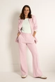 Tweed pantalon met flared pijp