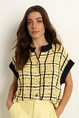 Tweedlook vest met bouclé-effect