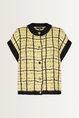 Tweedlook vest met bouclé-effect