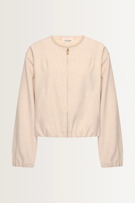 Twill bomberjack ballonmouwen