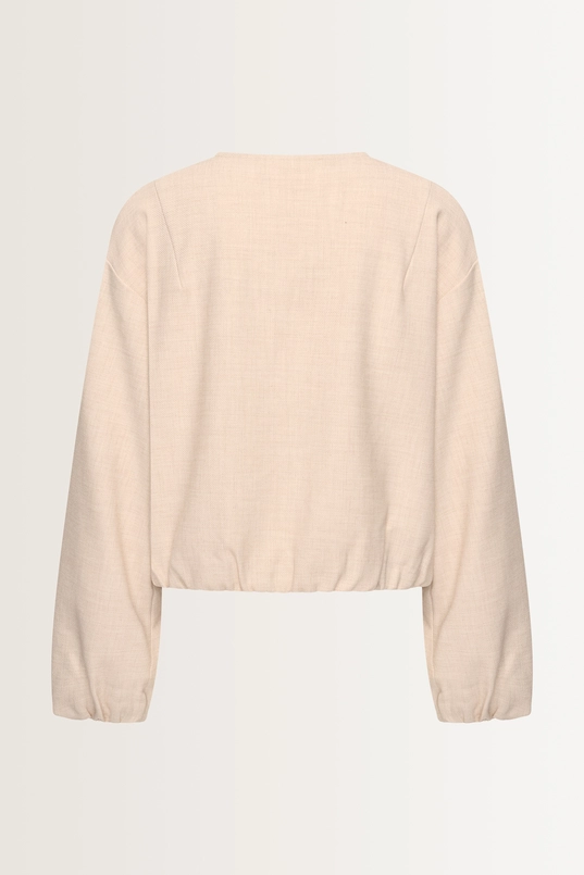 Twill bomberjack ballonmouwen