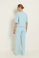V-hals blouse in lichte structuur